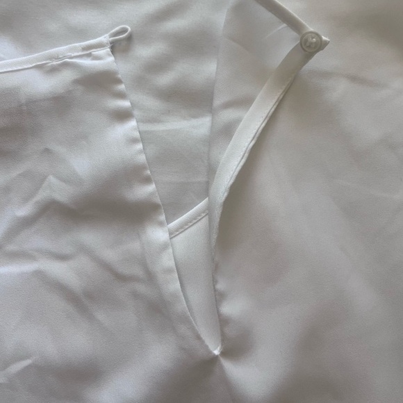 Michael Kors White Pleated Tank Top - Picture 4 of 4